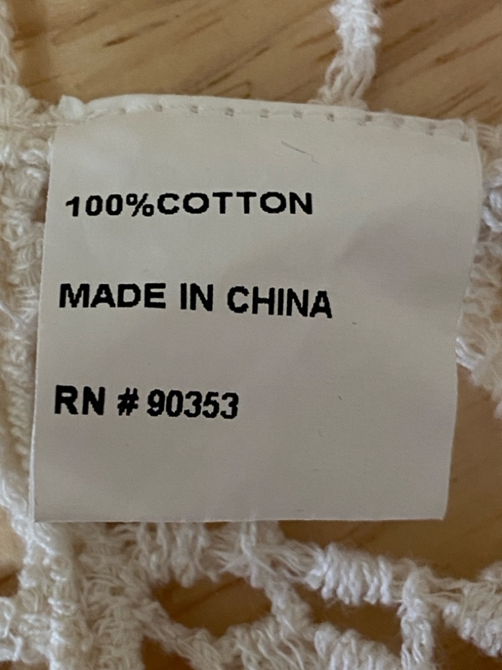 Rebellion Again Crochet Lace Cardigan Ivory Open Knit Top Medium Festival Boho - Picture 9 of 9